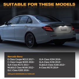 OZ-LAMPE LED License Plate Light for Merce-ds Benz W213 W205 R172 W166 X205 X204 X156 X166 W176 A GL GLS GLA ML GLE SLK E C Class License Plate with CAN Bus Number Plate Light LED 2 Pieces