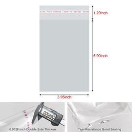 100 Pcs Cellophane Bags, 4x6 Inch Cookie Bags With Seal, Clear Self Sealing Cellophane Bags for Snacks Candy Bread Desserts Party Favors