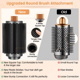 YTCHYYSK Upgraded Large Round Volumizing Brush Attachment for Dyson Airwrap HS01/05/08, Round Brush for Dyson Air wrap Accessories for Straighten Fast Dry Big Curls Add Volume