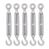 Mecollection 10pcs M6 Stainless Steel 304 Hook & Eye Turnbuckle