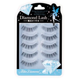Diamond Lash [no.303] 5 pairs (for upper eyelashes) for natural voluminous eyes with a sense of presence