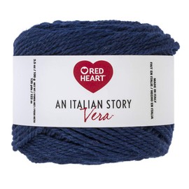 Red Heart Italian Story Vera Wool and Alpaca Blend Yarn, Notte