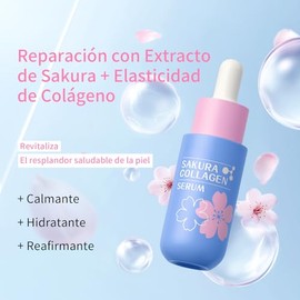 Kit Cuidado Facial Sakura: Limpiador, Tónico, Sérum, Crema de Ojos, Crema Facial y Cepillo, Caja de Regalo para Mujer, Hidratación Profunda, Humecta, 