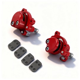 Solid Disc Brake Caliper, 2 Pieces Mini Moto Brake Caliper Replacement Parts Made of Carbide Front Rear Replacement Motorcycle Disc Brake Caliper Pocket Bike Spare Parts for Kid ATV Quad
