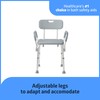 Medline Shower Chair with Backrest and Padded Armrests - 350