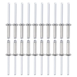 DTGN 4 mm x 16 mm (DxL) Blind Rivets - 25 Pack - Good for Machine Connection - 304 Stainless Steel Dome Open End Rivet