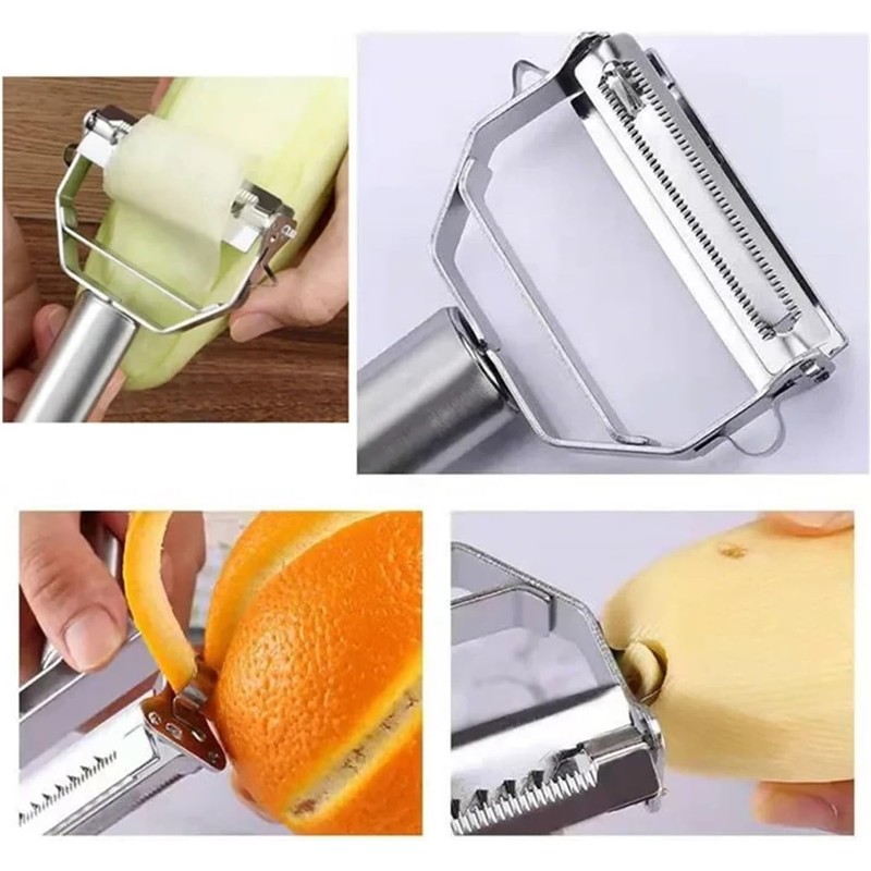 Pelador 4 en 1 de Cocina GENTERUN – Acero Inoxidable,