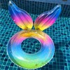 Swimming Ring Sparkling Sequins Rainbow Gradient Wings Swimming Ring Summer