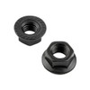 POSH M8 900028-K2 Motorcycle Accessories Flanged Nut Stainless Steel Black