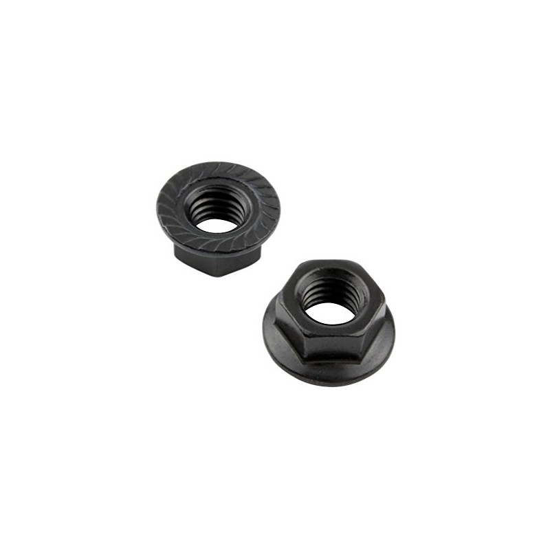 POSH M8 900028-K2 Motorcycle Accessories Flanged Nut Stainless Steel Black