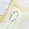 Aprila Women Ring 925 Sterling Silver 6mm 3A Cubic Zirconia