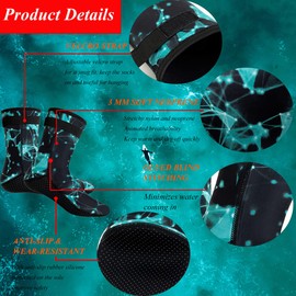 YDQUANI Unisexo Calcetines De Neopreno De 3Mm, Calcetines De Buceo, Calcetines Térmicos Antideslizantes, Botines De Agua Para Nadar, Deportes Acuáticos Extragrande Cielo Estrellado