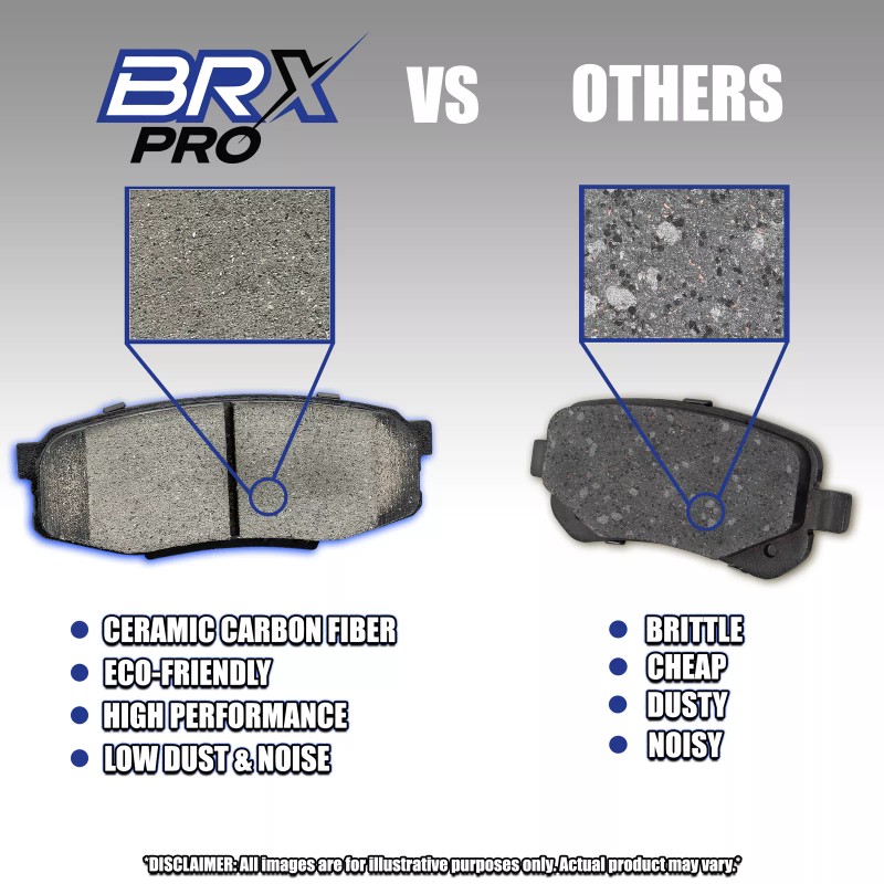 BRX PRO Rear Ceramic Brake Pads for 2004-2011 Ford F-150