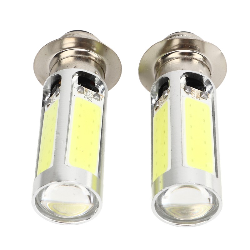 2x 6000K White H6M COB LED Motor Bike/ATV Headlight Fog