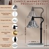 Candle Warmer Lamp,2H/4H/8H Timer,4-Level Dimming,Height Adjustable,Candle Warmer Melter with 2