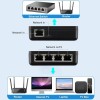 Universal 1 PC 1/4 1000Mbps Black ABS RJ45 LAN Network