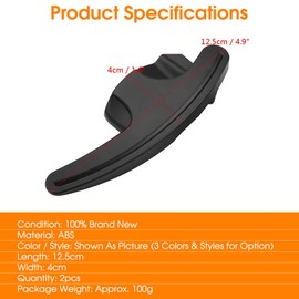 2pcs Steering Wheel Shift Paddle, Car Blade Shifter Extension Shift Switch Paddle for V-W CC G-olf 6 Pa-ssat B6 Jetta MK5(Red) steering wheel