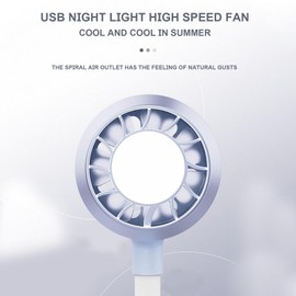USB Flexible Fan,Small USB Fan with Light | Travel Fan for Laptop Mobile PC, Personal Cooler for Kids Girls Women, Cooling Fan for Outdoor Indoor