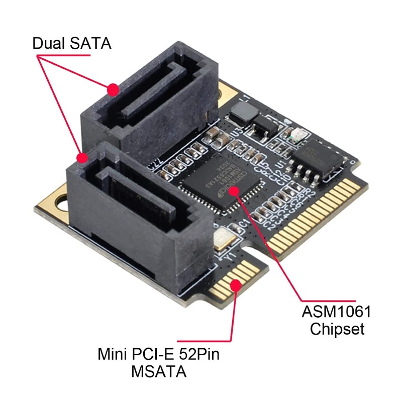 chenyang CY PCI Express Mini PCI-E to 2 SATA 3.0