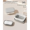 Travel Soap Case, Portable Soap Container with Drainage Layer, Soap