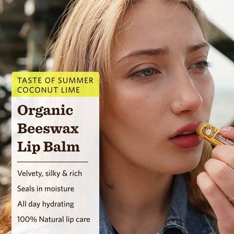Moon Valley Organics Beeswax Lip Balm for Moisturizing Lips and