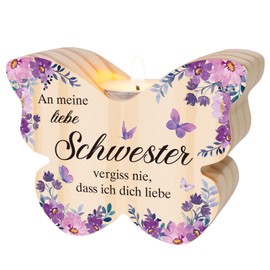 Einanmut Big Sister Gift, Sister Birthday, Gifts for Sister, Birthday Gift for Sister, Butterfly Candlestick, Best Sister Gift