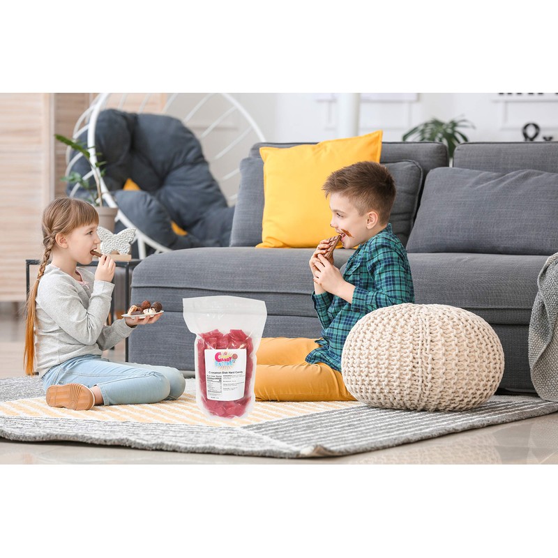 Sarah's Candy Factory Cinnamon Disc Hard Candy in Resealable Bag,