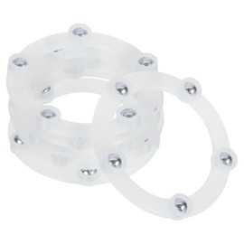 uxcell 12Pcs 2 Inch Rotating Swivel Stand with Steel Ball Bearings, Lazy Susan Base Turntable Bearing Plate Round Table Swivel Base for Home Kitchen, White, 5 Balls