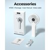 Portable Handheld Fan, 2000mah Rechargeable Battery, 5 Speed Wind, Led