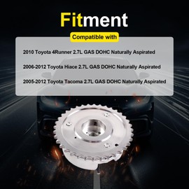 AUCERAMIC 13050-75010 VVT Intake Camshaft Sprocket Timing Gear Fit for 2005-2012 Toyota Tacoma Hiace for 2010 Toyota 4Runner 2.7L DOHC 2TRFE Replace # 1305075010 916581