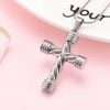 Rope Winding Cross Memorial Keepsake Jewelry Lord's Prayer Cross Urn