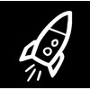 Ranger Products Rocket Ship Space Toy Decal Sticker, Die Cut Vinyl Decal for Windows, Cars, Trucks, Tool Boxes, laptops, MacBook - virtually Any Hard, Smooth Surface