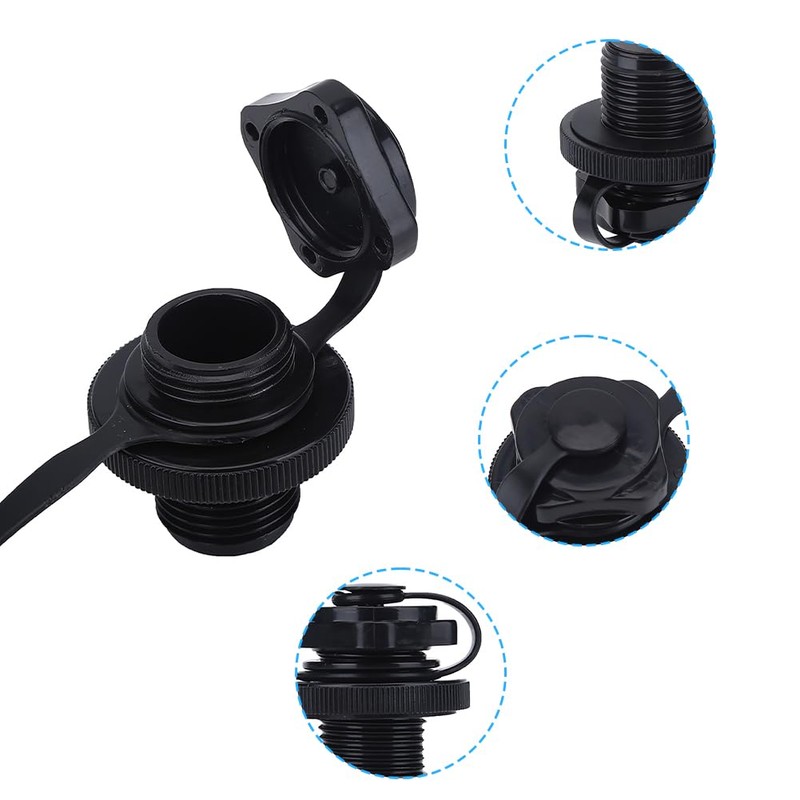 Inflatable Boat Air Valve, 2Pcs Spiral Air Plugs One Way
