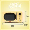 Nostalgia NRMO7YW6A Retro Compact Countertop Microwave Oven, 0.7 Cu. Ft.