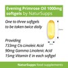 Natur Supps Evening Primrose Oil 1000mg, Cold Pressed, Omega 6,