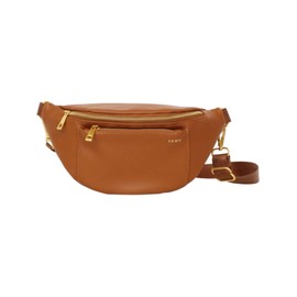 FAWN DESIGN The Fawny Pack Brown Fanny Pack, Fanny Pack for Women Crossbody Bag, 2 Pockets and 6 Interior Card Slots, Adjustable Nylon Strap