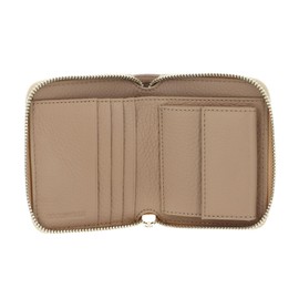 Coccinelle Metallic Soft Leather Zip Around Wallet Fresh Beige, Fresh Beige