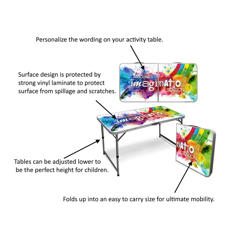 Infusion Custom 4-Foot Premium Folding Arts & Activities Table