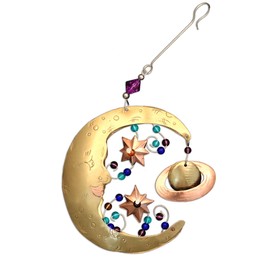Pilgrim Imports Bronze Nickel and Copper Hanging Ornament Handmade Fair Trade - The Night Sky