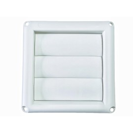 TANGJINGYA 4" Exterior Dryer Vent Cover: White Louvered Design with Pest-Proof Screen - Keeps Out Rats & Birds, Includes 4 Screws for Easy Install