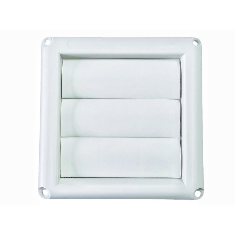 TANGJINGYA 4" Exterior Dryer Vent Cover: White Louvered Design with