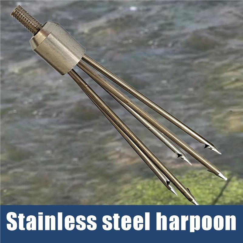 tieedhfu 5-Prong Fishing Spear Spearhead Fork Harpoo Pole Incisive Head