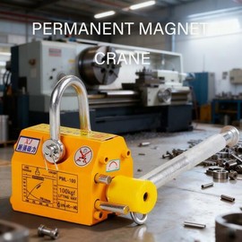 영구자석 리프팅 장치, 강판용 내구성 크레인 도구 초강력 [01 200KG] Permanent Magnet Lifting Device, Durable Crane Tool for Steel Plate Ultra-Strong [01 200KG]