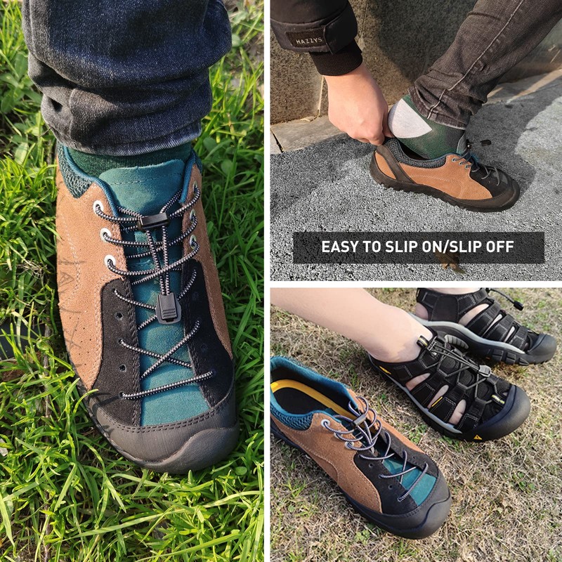 NDTEZUGT 2 Pairs Elastic No Tie Shoe Laces Replacement Laces