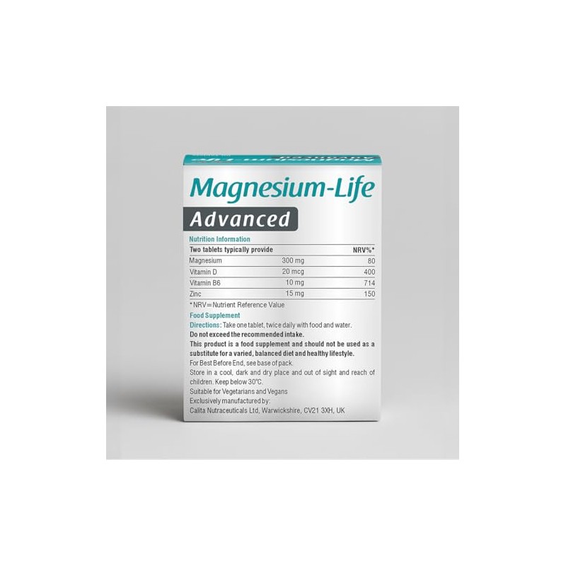 Life On Magnesium-Life Advanced Tablets – Magnesium Glycinate with Vitamin