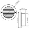 Kair White Circular Vent 128mm Dimension Wall Grille with Fly