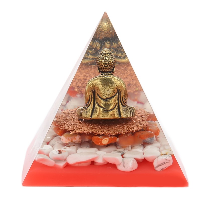 Crystal Pyramid Buddha Epoxy Energy Stone Handicraft for Household Decoration