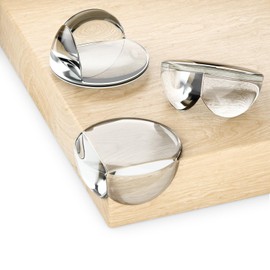 deleyCON 12 Stück Eckenschutz Baby - Selbstklebend Silikon Transparent Weich Rund 20mm x 43mm - Baby Kinder Eckschutz Kantenschutz Tischkantenschutz für Holz, Metall, Tisch, Glastisch UVM.