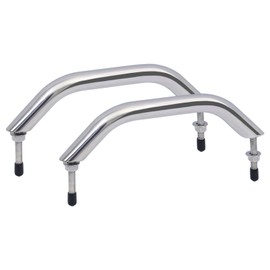 2 Pcs Boat Grab Handles, Boat Marine Grab Handle Hand Rail with Flange & Stud, Stainless Steel Boat Handrail, Marine Grab Handle for Yacht, Camper, Trailer, Motor Home, Boat