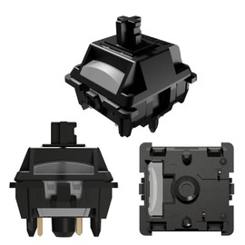 Gateron Ghost Linear Keyboard Switch, 5-Pin 48gf Dual Stage Spring POM Material Pre-Lubricated Key Switches, for Mechanical Gaming Keyboard(45pcs)